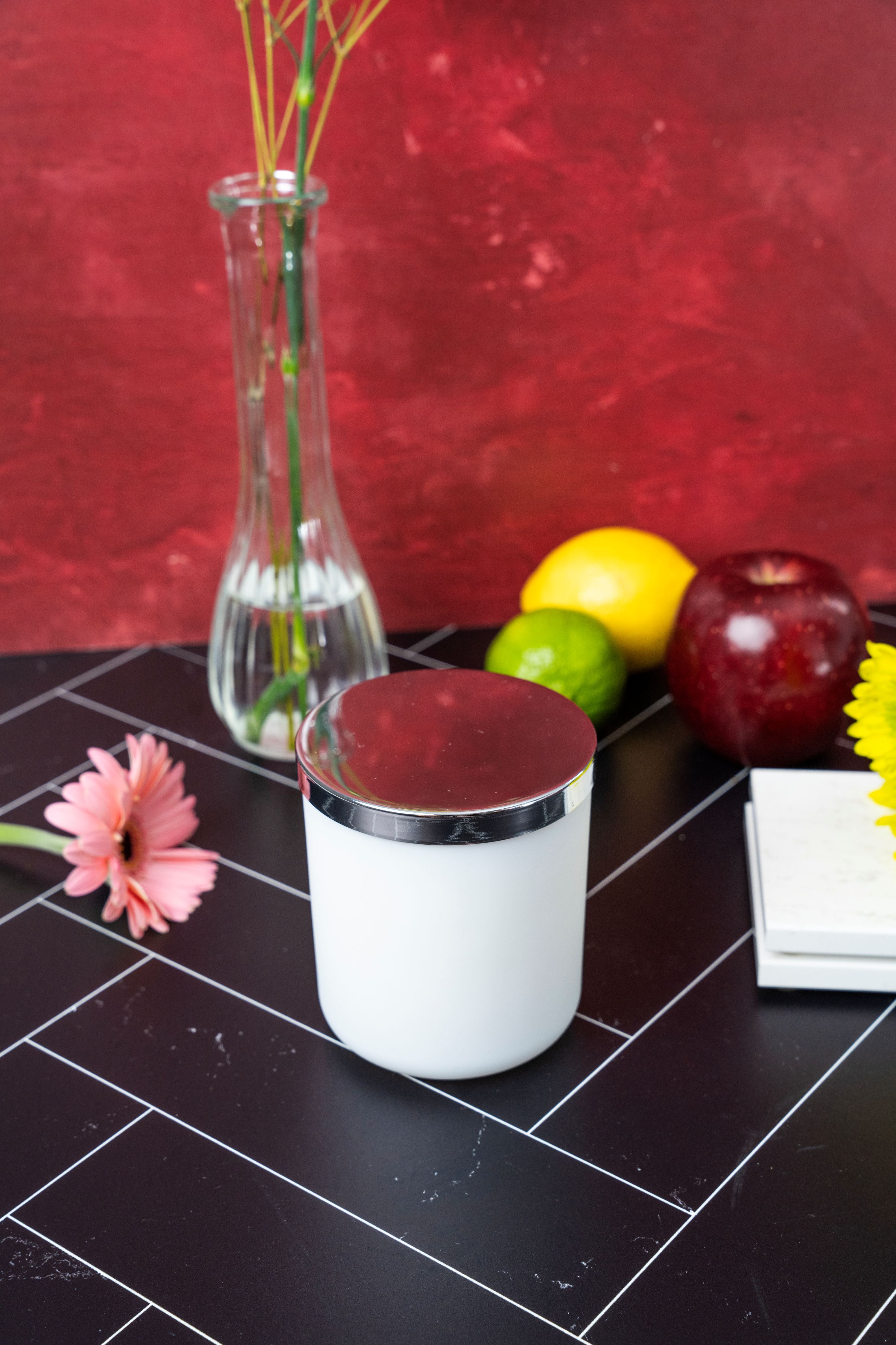 10 oz Matte White Round Bottom Vessel Coconut Wax Candle (Choose Your Scent)
