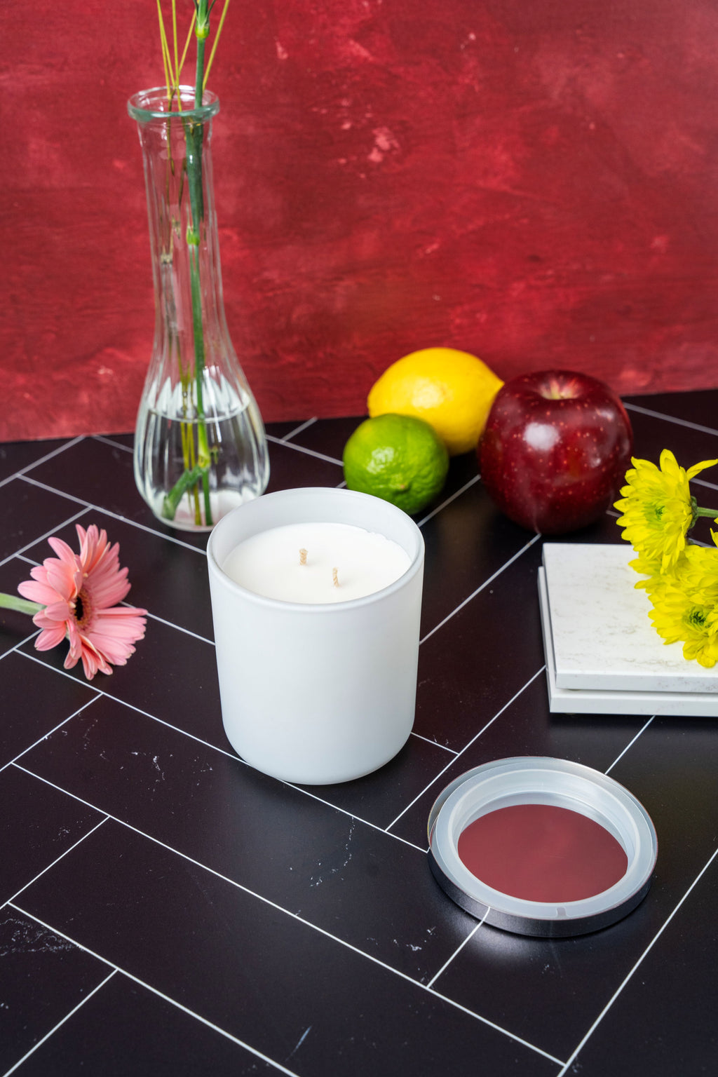 10 oz Matte White Round Bottom Vessel Coconut Wax Candle (Choose Your Scent)